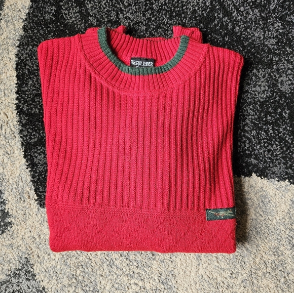 Vintage Jacky Peer GR 54 Men's Knitted Sweater Red - Picture 2 of 10